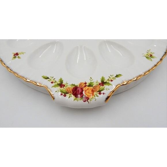 Royal Albert Old Country Roses HOLIDAY Deviled Egg Plate Platter 12 Inch - Picture 3 of 11